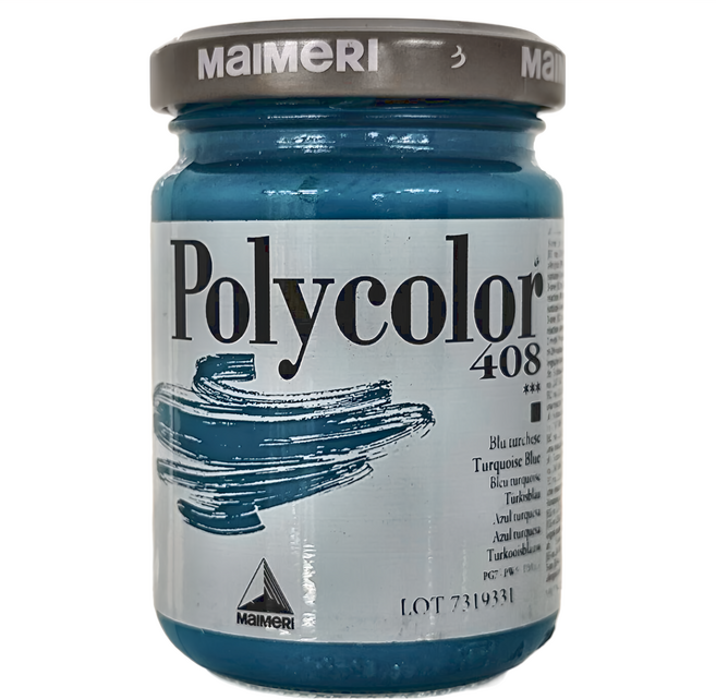 MaIMeRI 美利 POLYCOLOR 重稠壓克力 MA-1220408 TURQUOISE BLUE 408 土耳其藍, 140ml, 1色