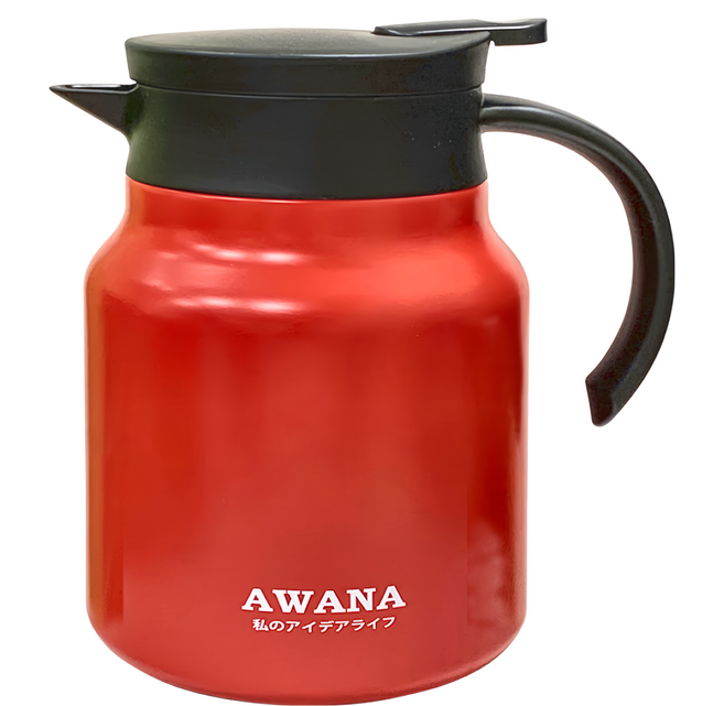 AWANA 316不鏽鋼摩登咖啡壺 MD-1000D 520g, 紅色, 1L, 1個