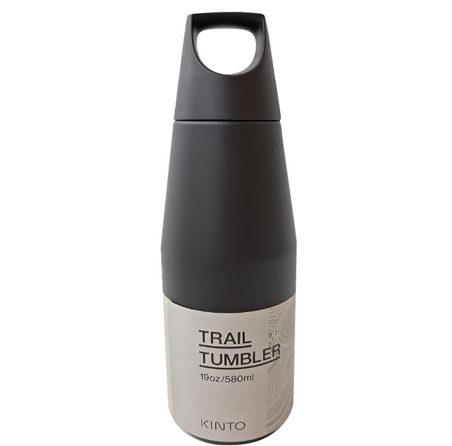 KINTO TRAIL TUMBLER 律動保溫瓶, 精緻黑, 580ml, 1個