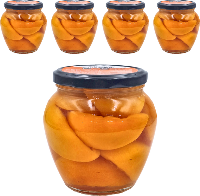 Piacelli 蜜桃玻璃罐頭, 560g, 5罐