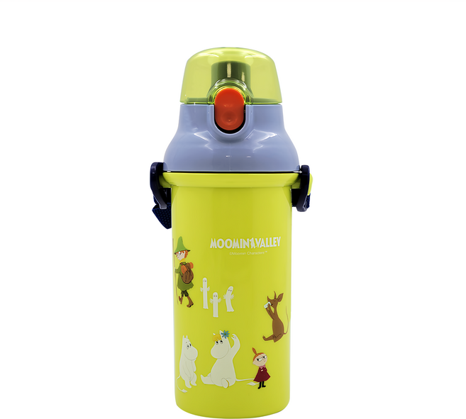 Skater 塑膠AG抗菌水壺, MOOMIN 黃色, 480ml, 1個