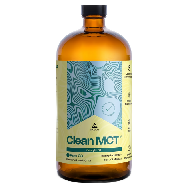 LevelUp 100%純淨C8 MCT中鏈油 純椰子油萃取, 1瓶