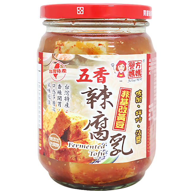 譽方媽媽 五香辣腐乳, 1罐, 460g