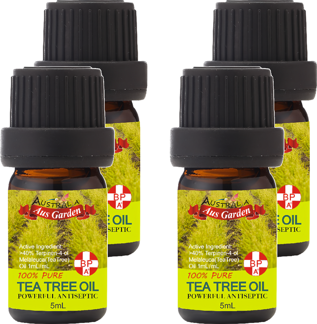 Aus Garden 澳維花園 澳洲經典茶樹精油, 5ml, 4瓶