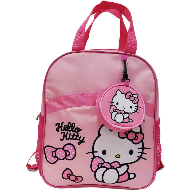 Hello Kitty 凱蒂貓 手提後背包 + 零錢包