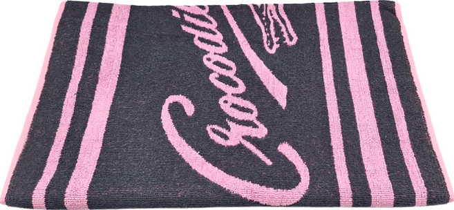 Crocodile 鱷魚 OJ 經典條紋提花運動巾 超寬版 41x105cm, 粉色, 1條