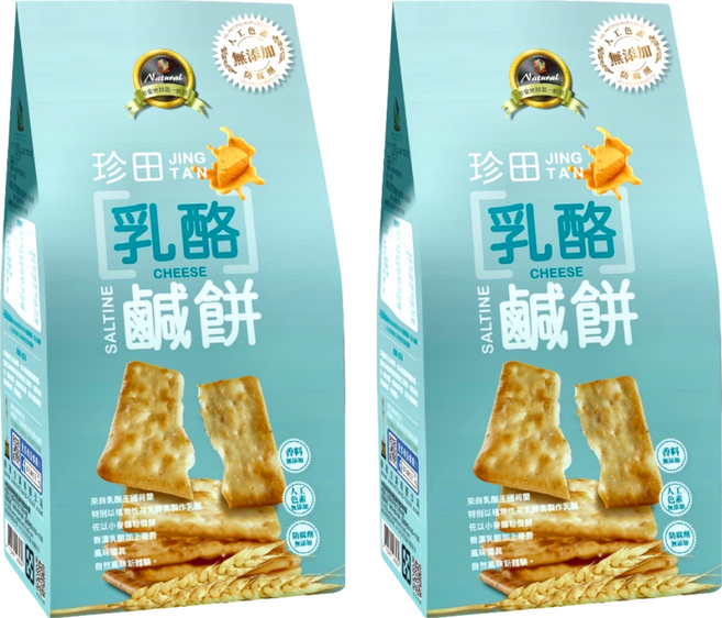 珍田生機 乳酪鹹餅, 162g, 2盒