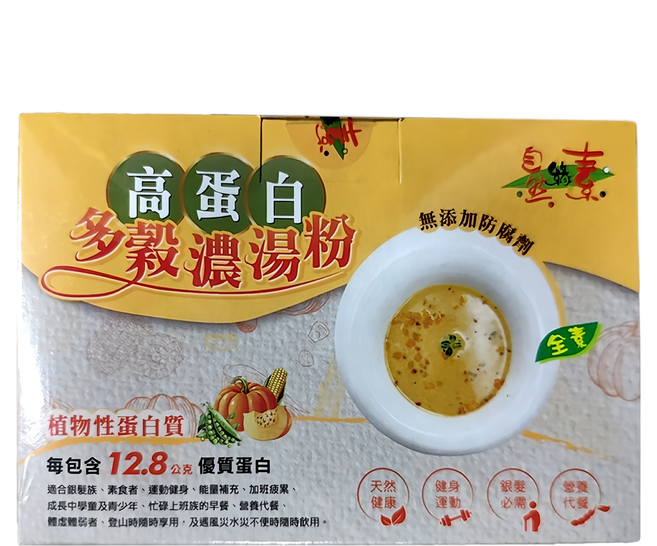 自然緣素 高蛋白多穀濃湯粉 15包, 450g, 1盒