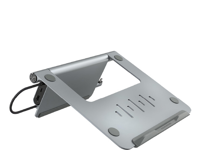 ADAM elements 亞果元素 CASA Hub Stand USB-C 筆記型電腦支架集線器, 灰色, 1個