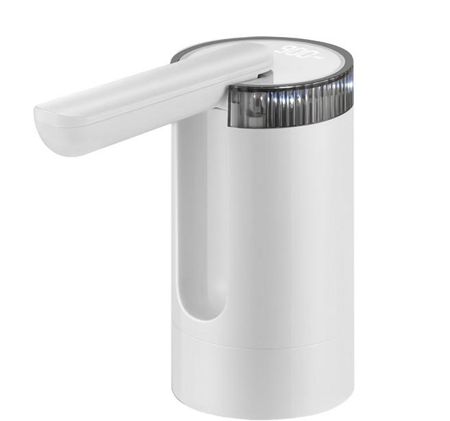 OMG 家用USB充電式數顯桶裝水抽水器, 1個, 白色