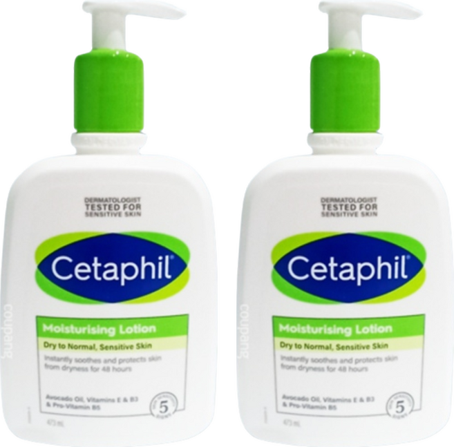 Cetaphil 舒特膚 長效潤膚乳 酪梨油 溫和舒緩 適用於臉部和身體, 473ml, 2瓶