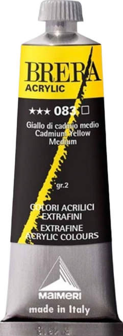 MaIMeRI 美利 BRERA 超細緻壓克力顏料 S2 083CADMIUM 中調檸檬黃 M0806083, 60ml, 1色