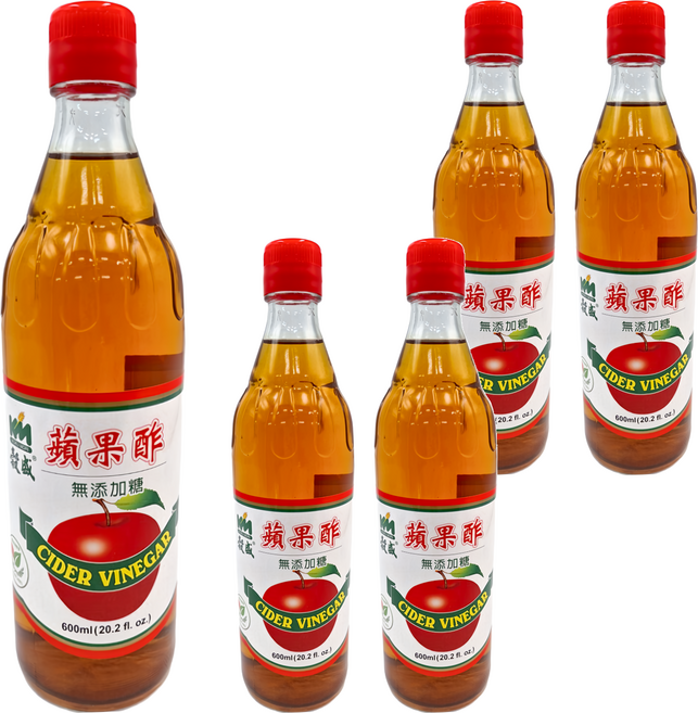 KOKUMORI 穀盛 無糖蘋果酢, 600ml, 5瓶