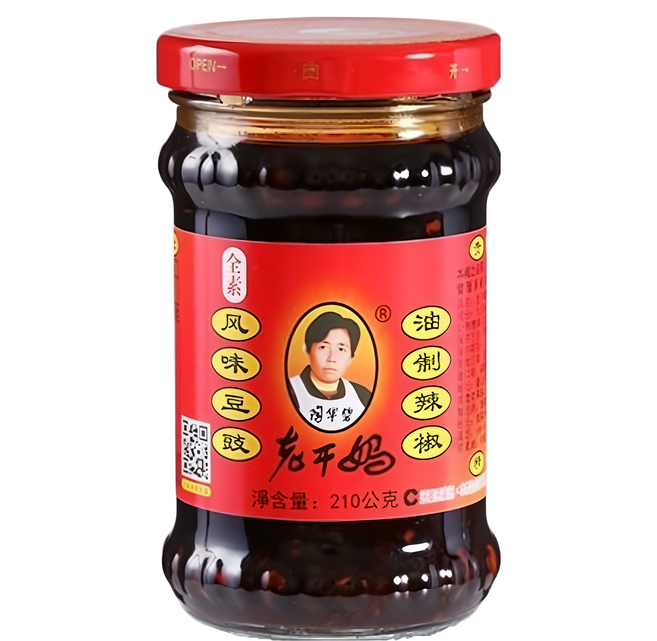 老干媽 豆豉油制辣椒, 210g, 1罐