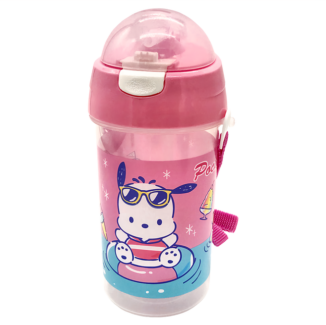 Pochacco 帕恰狗 彈跳吸管水壺 500ml, 粉色, 1個
