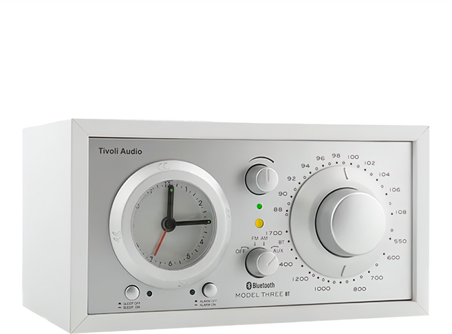 美國 Tivoli Audio Model Three BT 藍牙鬧鐘收音機 原廠保固, 時尚白, 1個
