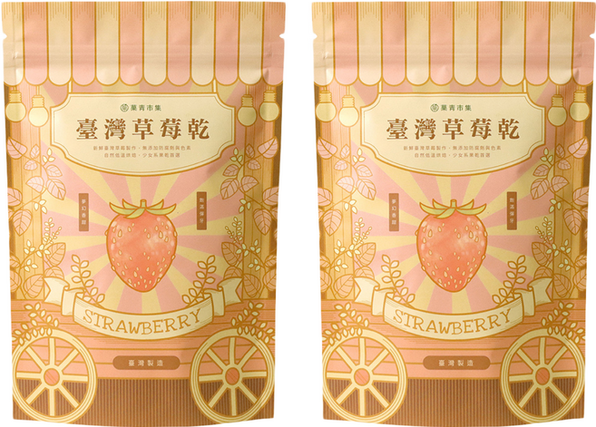 Green Market 菓青市集 臺灣草莓乾, 140g, 2包