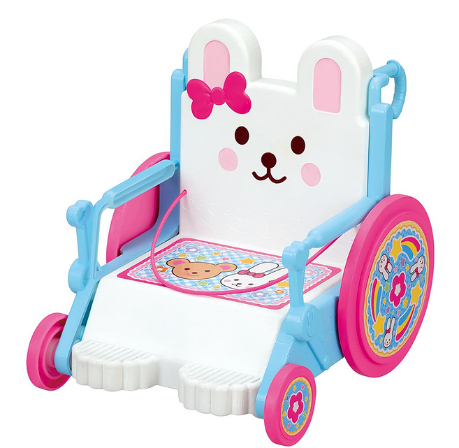 Mell Chan 小美樂 小美樂娃娃系列 配件, 1盒, 兔兔輪椅 粉色 + 白色 + 藍色