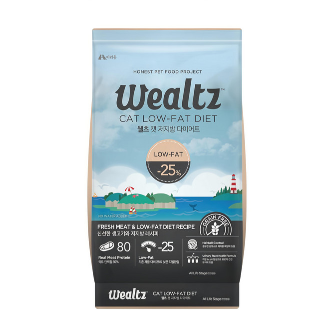 Wealtz 維爾滋 低脂高齡貓食譜 天然無穀寵物糧, 6kg, 1袋, 天然無穀