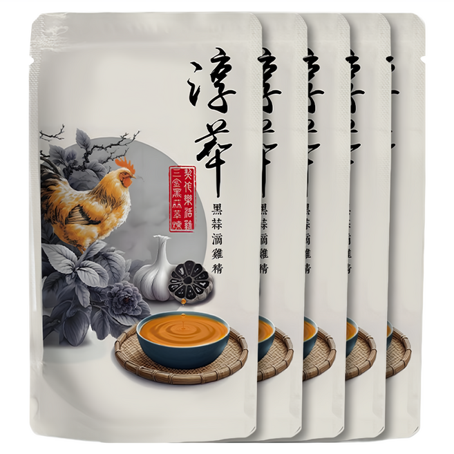 淳萃 黑蒜滴雞精, 300ml, 5包