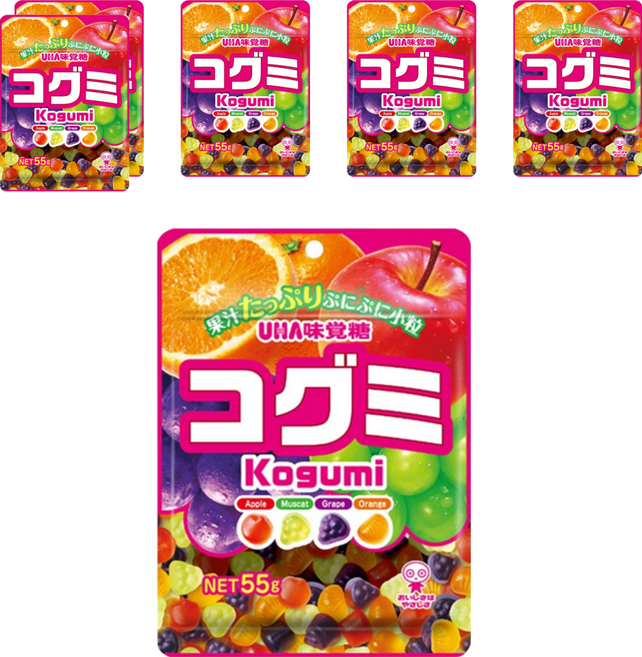 UHA 味覺糖 酷Q彌軟糖 水果味, 55g, 6包