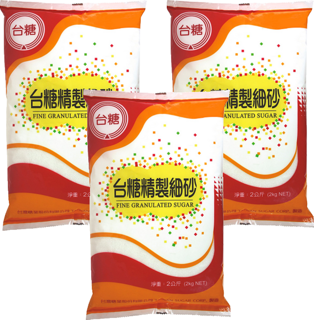 台糖 精製細砂糖, 2kg, 3包