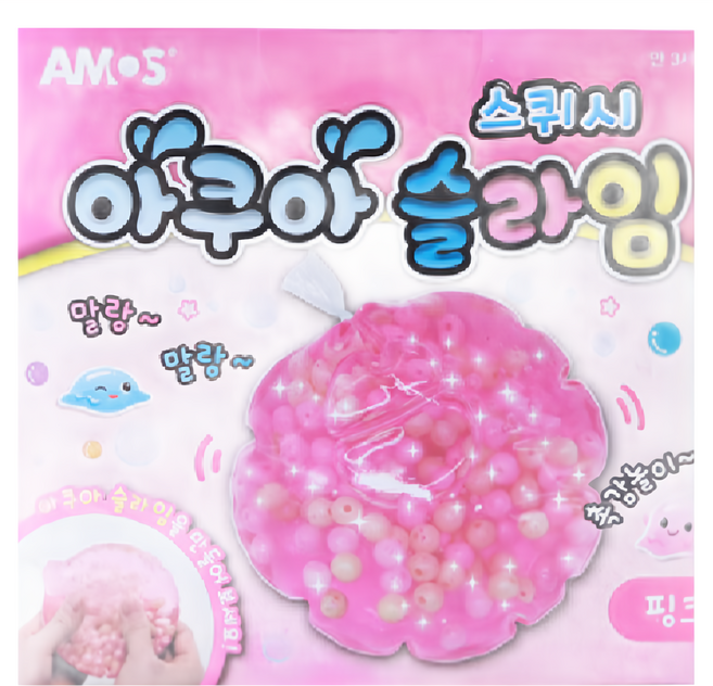 AMOS 阿摩司 史萊姆創意捏捏球 粉色 激發感官發展 舒緩情緒, 1盒