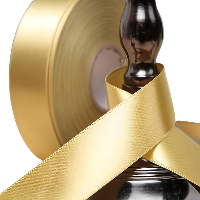 禮物包裝緞帶 25mm 金黃色 1捲 45m