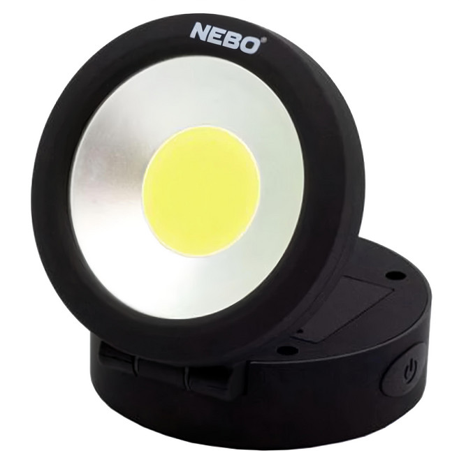 NEBO 220流明 IPX4 多角度磁吸照明燈 - 含3顆4號電池 180度調整照明角度 旋轉吊鉤, 1個, 黑色