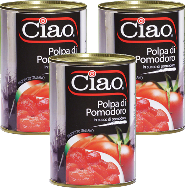 Ciao 喬爾番茄 碎粒番茄, 400g, 3罐