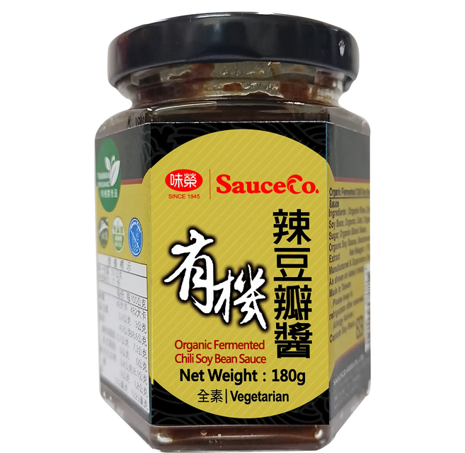 味榮 有機辣豆瓣醬 全素, 180g, 1罐