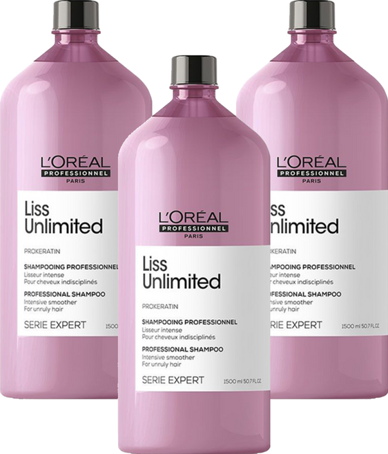 L'OREAL PROFESSIONNEL 巴黎萊雅PRO 絲漾博 髮馭絲柔洗髮精, 1.5L, 3瓶