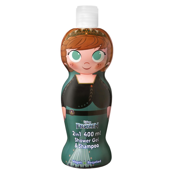 AIR-VAL Disney 2合1沐浴洗髮精 萌Q收藏版 Frozen Anna 安娜 3歲以上, 400ml, 1瓶