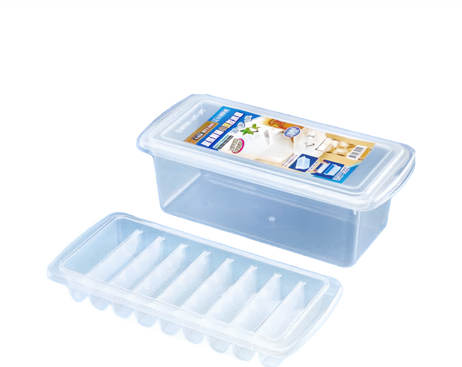 皇家 大製冰盒 附桶 製冰盒500ml + 儲冰桶2L, 透明, 1個