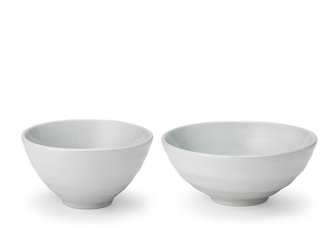 廣州窯 休閒系列 碗碟2入組, 雪花白色, 飯碗 + 湯碗, 1組