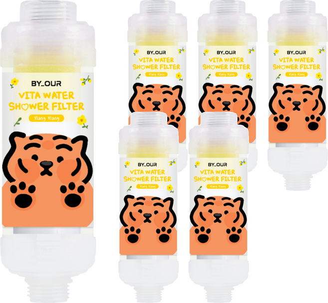 BY_OUR 完美純淨沐浴過濾器 MUZIK TIGER聯名款, 6個, 清雅伊蘭香