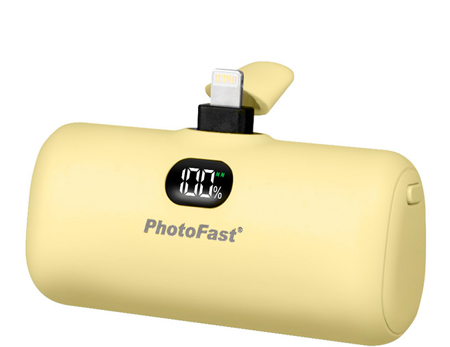 PhotoFast 銀箭資訊 Power 口袋行動電源 5000mAh Lightning, PB2300, 香草戀乳黃