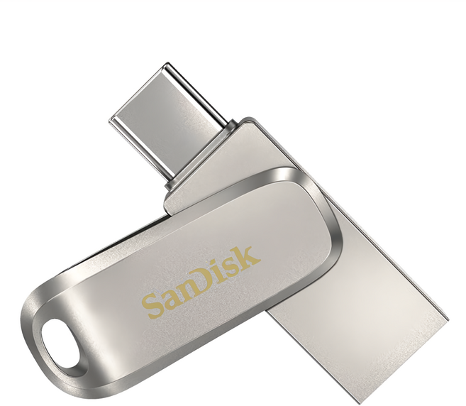 SanDisk 晟碟 公司貨 SDDDC4 Ultra Luxe USB Type C+A雙用 USB3.1 高速讀取150MB/s, 128GB, 1個