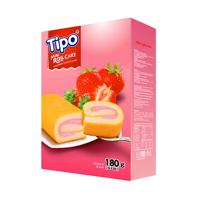 Tipo 瑞士捲 草莓口味, 180g, 1盒