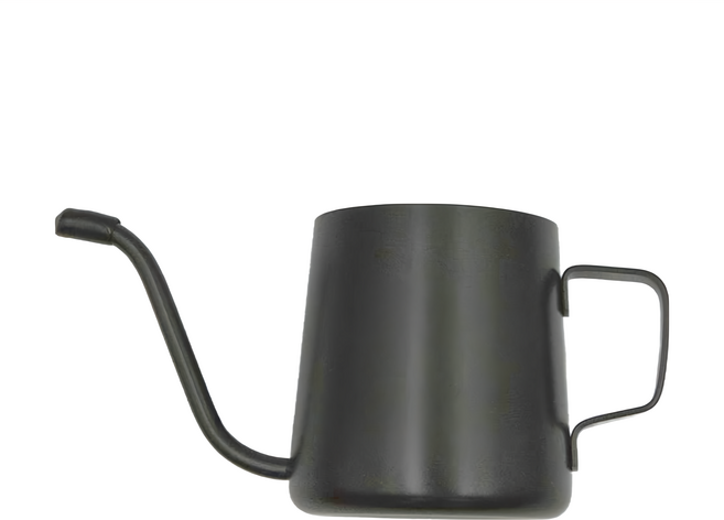 Hisato 手沖壺 304不鏽鋼 4mm超細壺口 掛耳式咖啡手沖壺 細口壺 啞光磨砂黑 250ml, 壺身, 1個