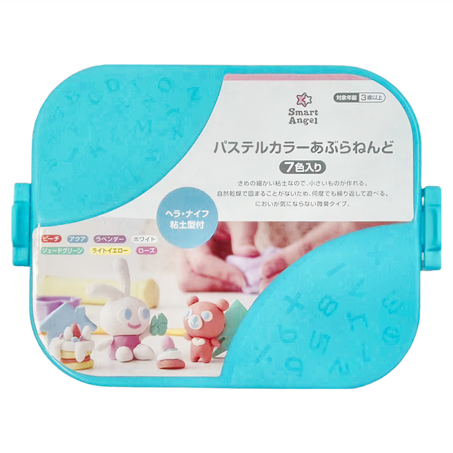 西松屋 Smart Angel 盒裝七色黏土 + 工具組合, 多色, 380g, 1盒