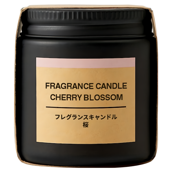 MUJI 無印良品 芬香蠟燭, 櫻花, 85g, 1個