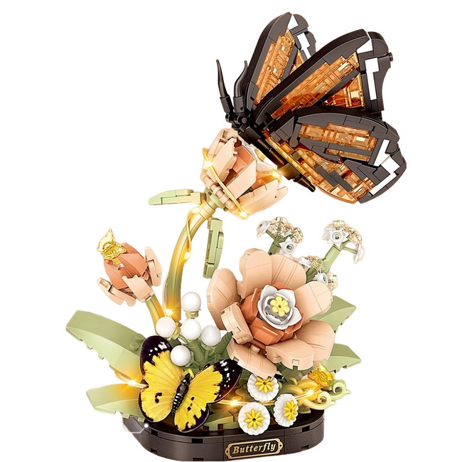 LoZ 微型迷你積木, 1個, 虎斑蝶 多色