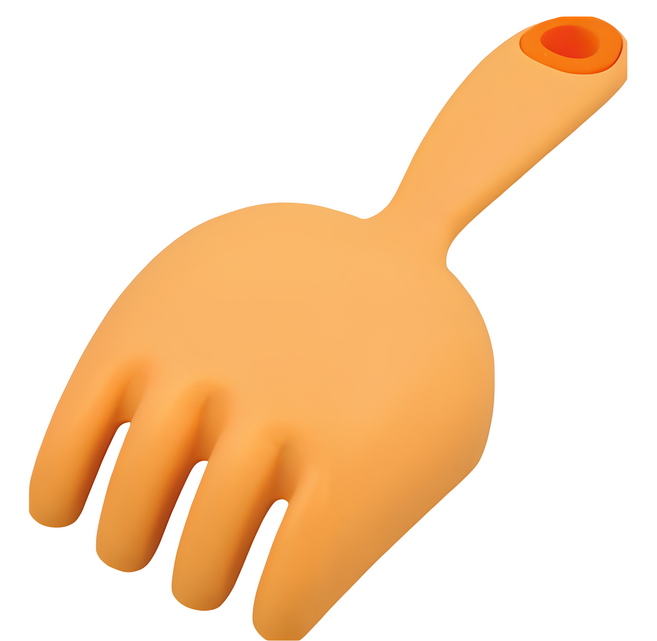 Toyroyal 樂雅 Mini Flex系列軟質沙灘沙耙, 香橙橘, 1入