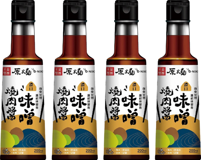 王品 oh my 原燒 濃口味噌燒肉醬, 200ml, 4瓶