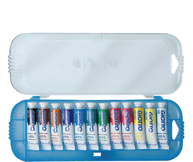 GIOTTO 高品質不透明水彩, 12色, 90ml