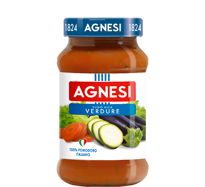 AGNESI 義大利番茄鮮蔬麵醬, 400g, 1罐