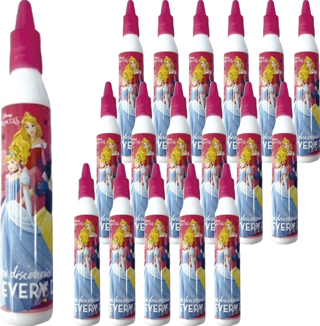 收納王妃 迪士尼 公主系列 筆型白膠 深粉款, 18個