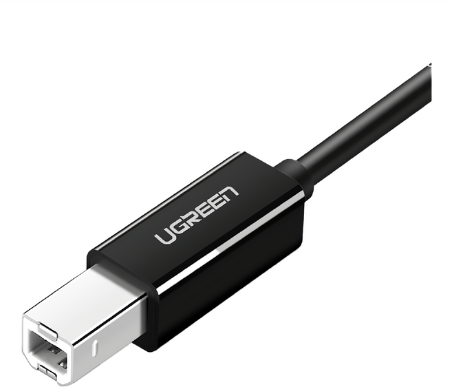 UGREEN 綠聯 Type-C 2.0對USB-B印表機多功能傳輸線 US241 黑色, 1條, 1m