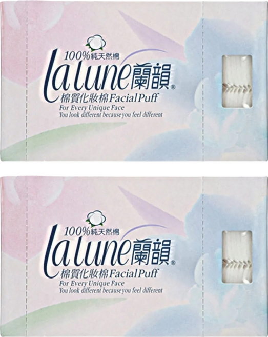 lalune 蘭韻 棉質化妝棉 60 x 50mm, 100片, 2盒